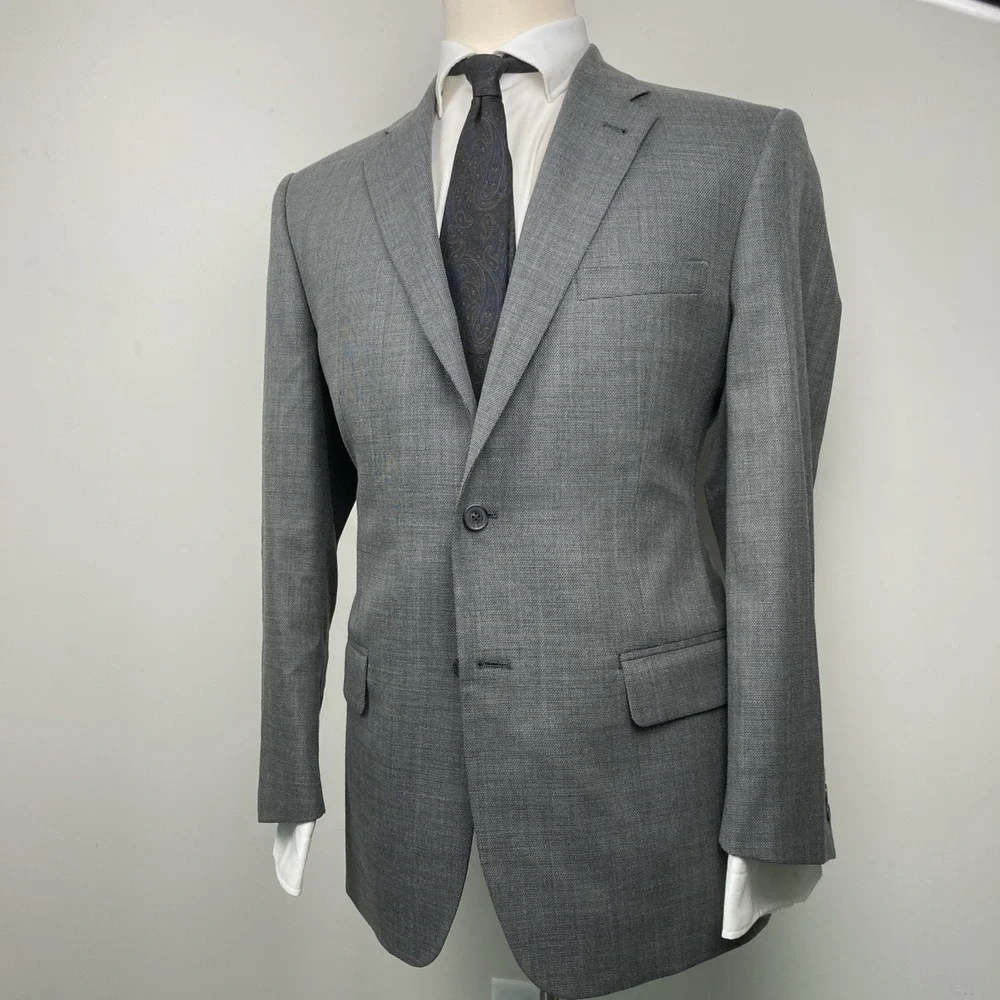 Turnbury Blazer Jacket Mens Grey Wool Blend Sport coat 42R